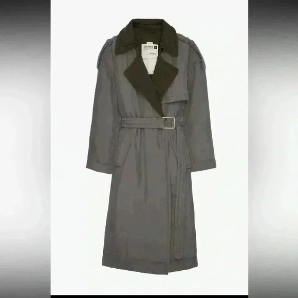 Zara SRPLS Padded Trench Oversized Jacket - Picture 1 of 8